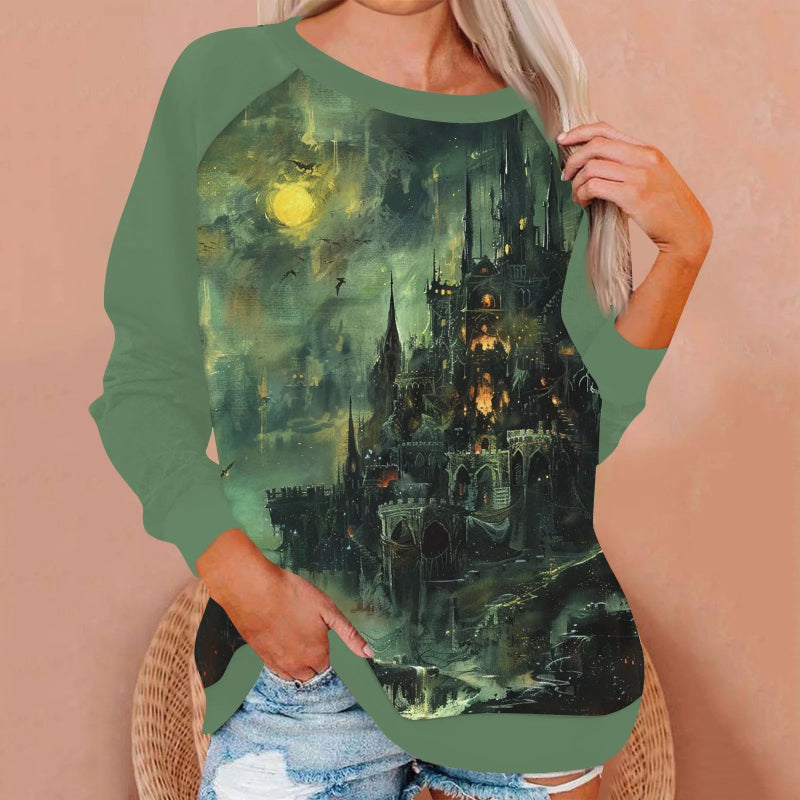 Women'S Halloween Theme Print Tops - 11