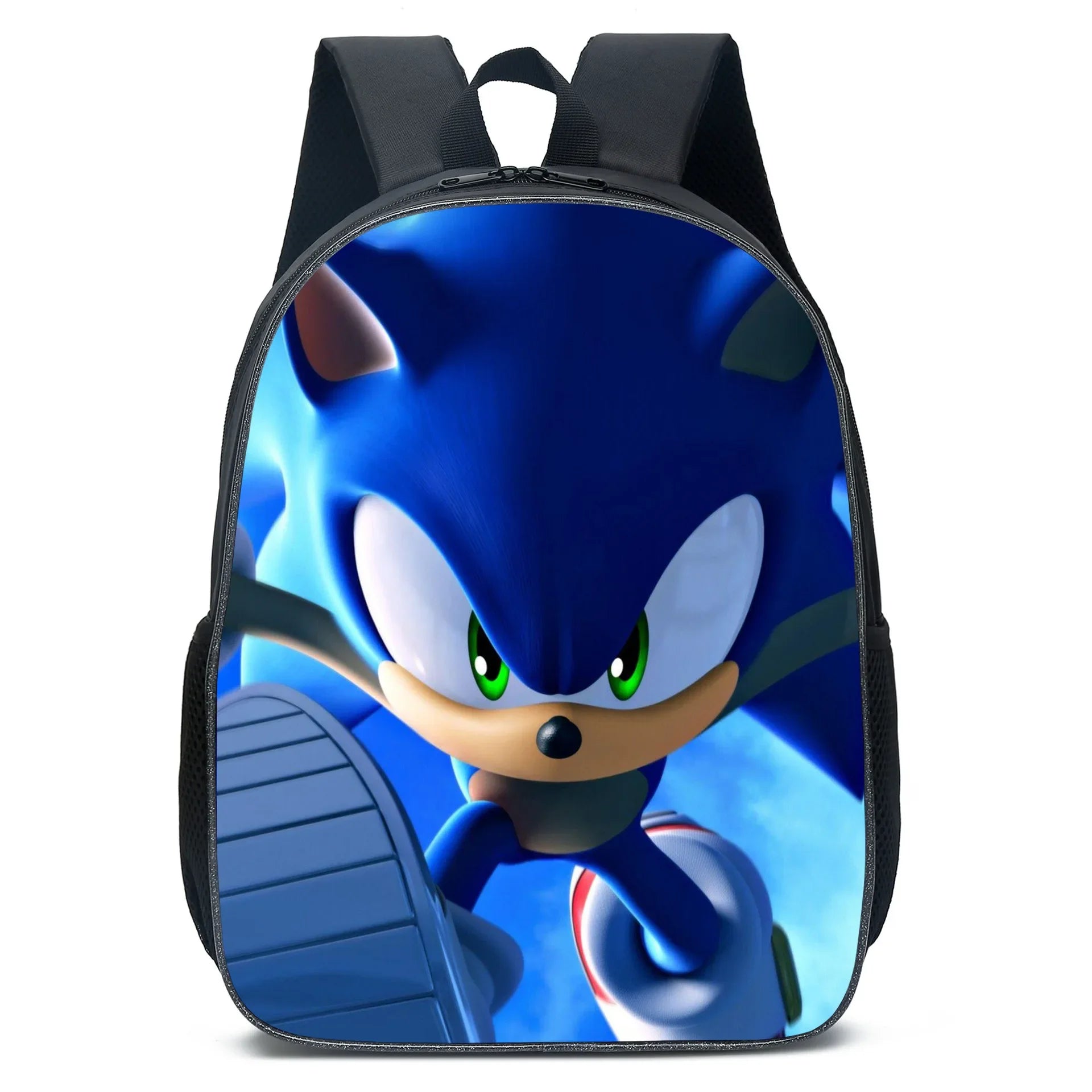 Backpack with Sonic the Hedgehog design on a white background