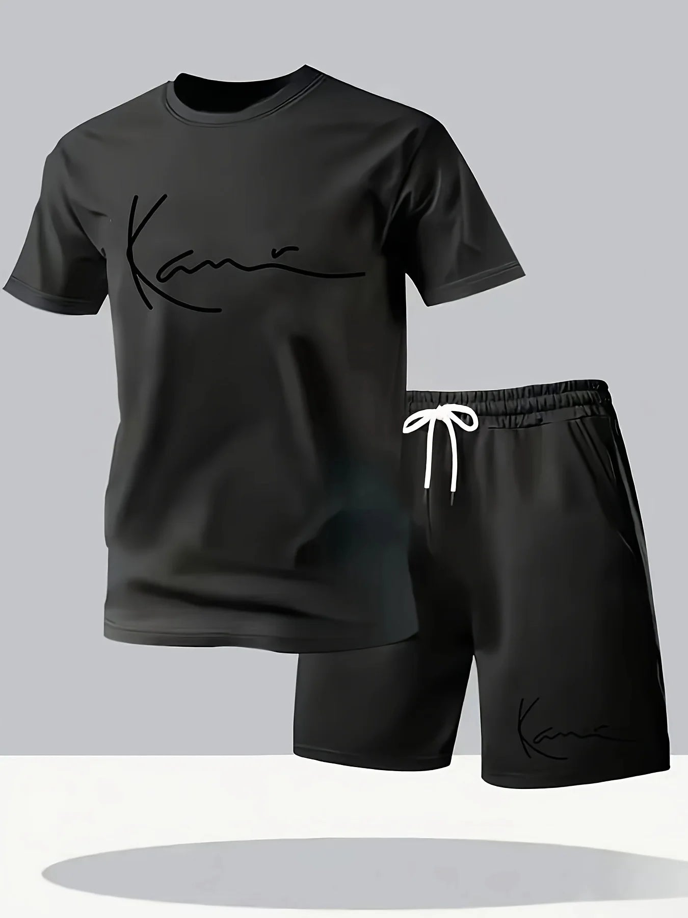 New Summer Men's Casual T-Shirt and Shorts Two-Piece Set Relaxed Fit Men's Short-Sleeve Breathable Athletic Set Two-Piece Set