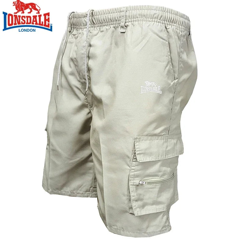 Embroidered LONSDALE 2024 High Quality Men's Spring Summer New High Quality Outdoor Sports Running Multi Pocket Zipper Pants