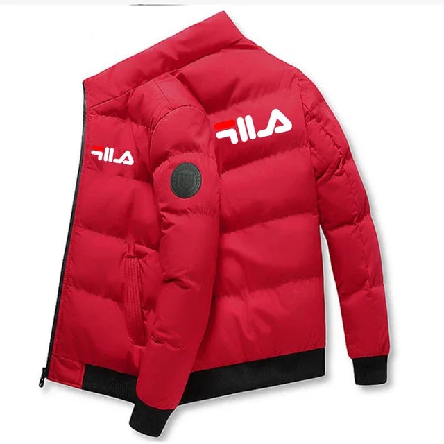 Men’s Winter Warm Coat – Windproof Printed Casual Jacket M–5XL