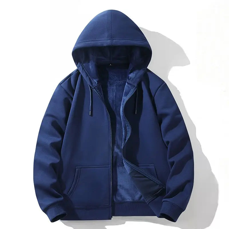 Blue hoodie on a white background
