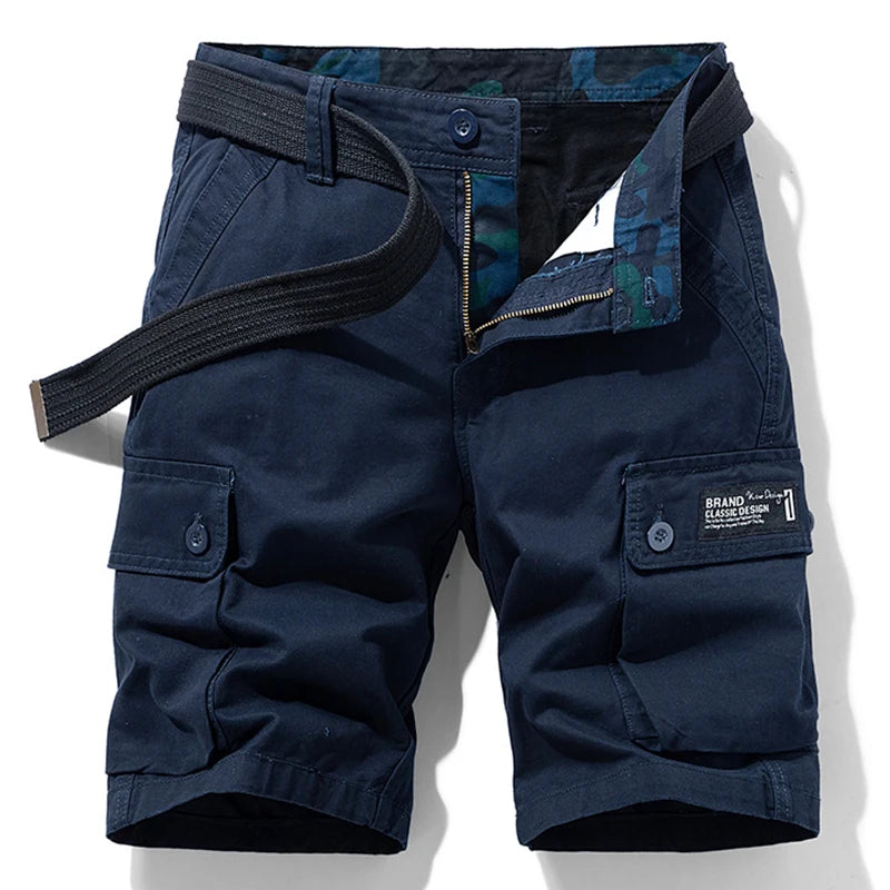 Brand Clothing Summer 100%Cotton Cargo Shorts Men Breeche Bermuda Beach Jogger Shorts Tactical Casual Shorts Male Dropshipping