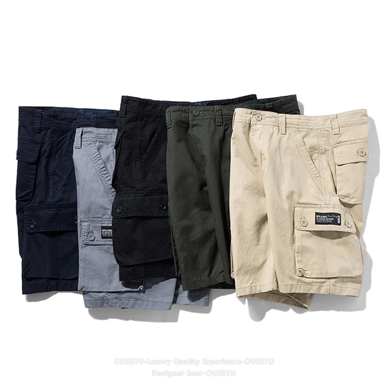 Good Quality Summer Cotton Cargo Shorts Men Breeche Bermuda Beach Jogger Shorts Men Tactical Casual Shorts Male Dropshipping