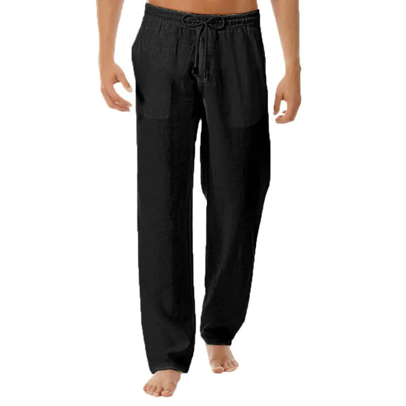  Men's Cotton Linen Long Pants - 3