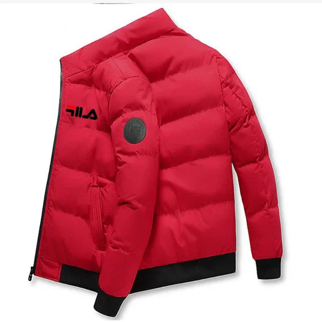 Men’s Winter Warm Coat – Windproof Printed Casual Jacket M–5XL