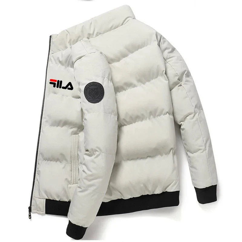 Men’s Winter Warm Coat – Windproof Printed Casual Jacket M–5XL