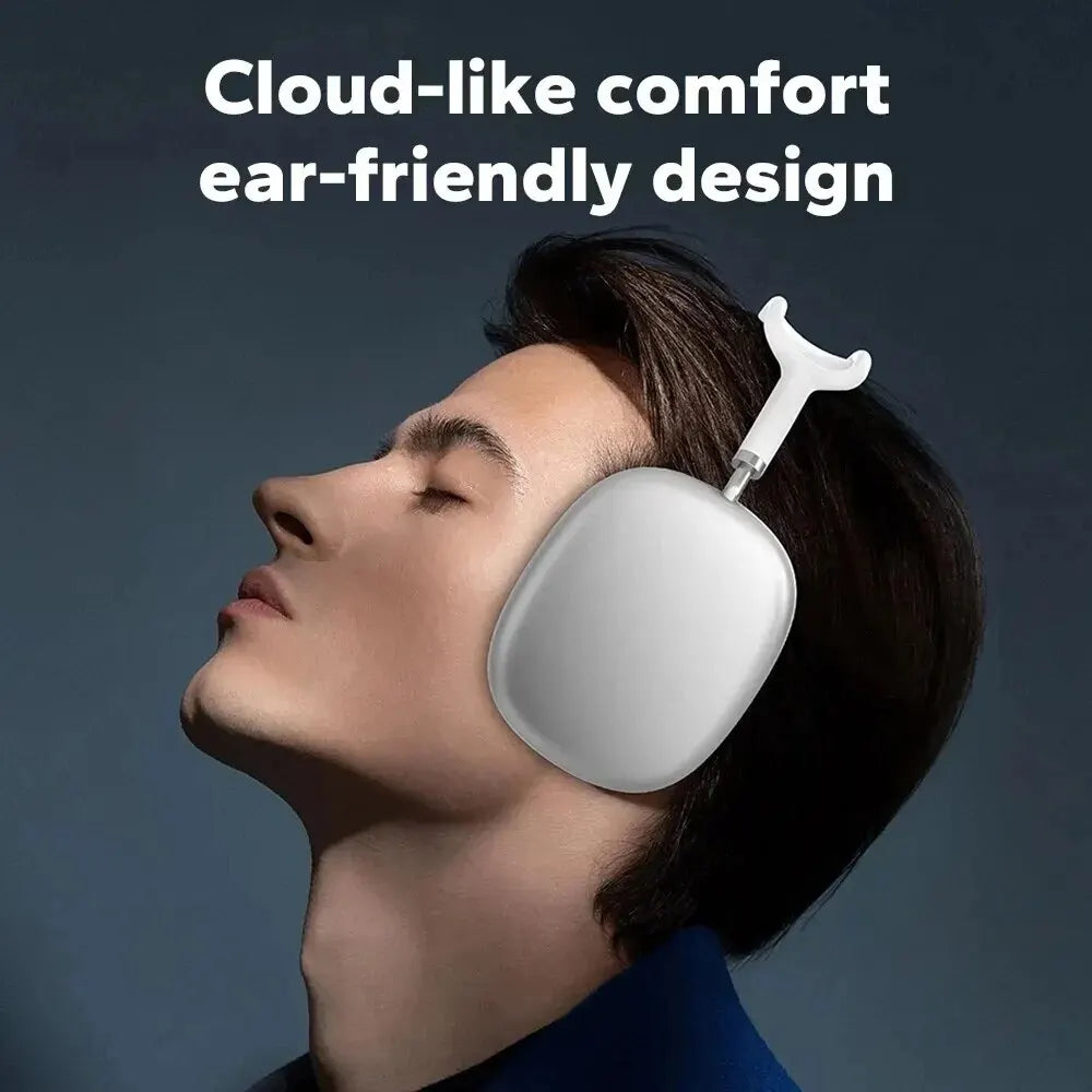 Wireless Bluetooth Headset Noise Cancelling -white 3