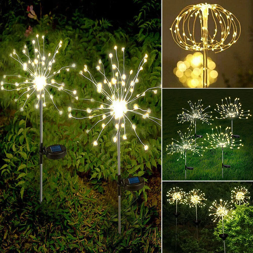Solar firework light grass globe dandelion lamp with 90/150/200 LED for garden, lawn, and holiday outdoor decoration- 11