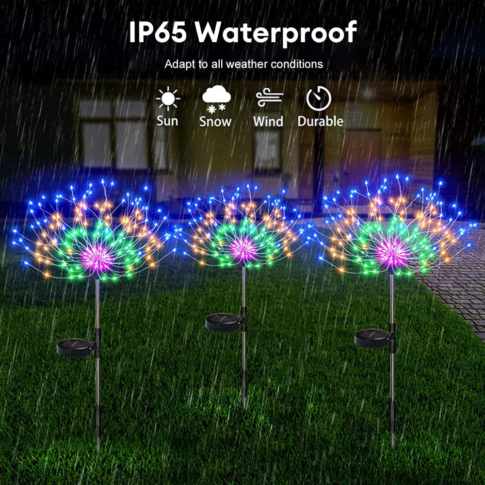 Solar Firework Light Grass Globe Dandelion- 2 waterproof