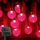 Solar Powered String Lights Outdoor Led Crystal Globe With 8 Modes- 7