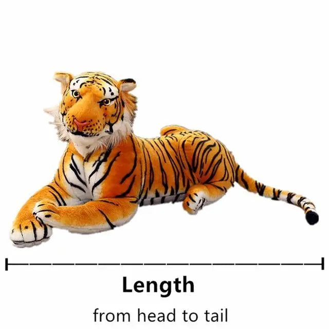 50/75cm lifelike tiger plush toy in white & brown – soft, realistic wild animal doll for kids and room decor. - 7