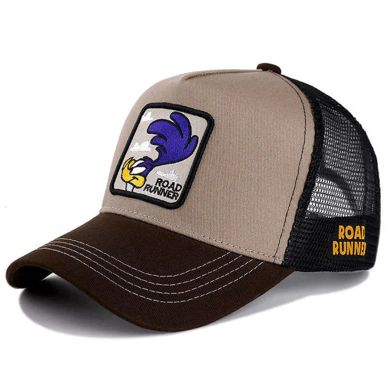 Unisex Anime Cartoon High Quality Cap - road runner beige