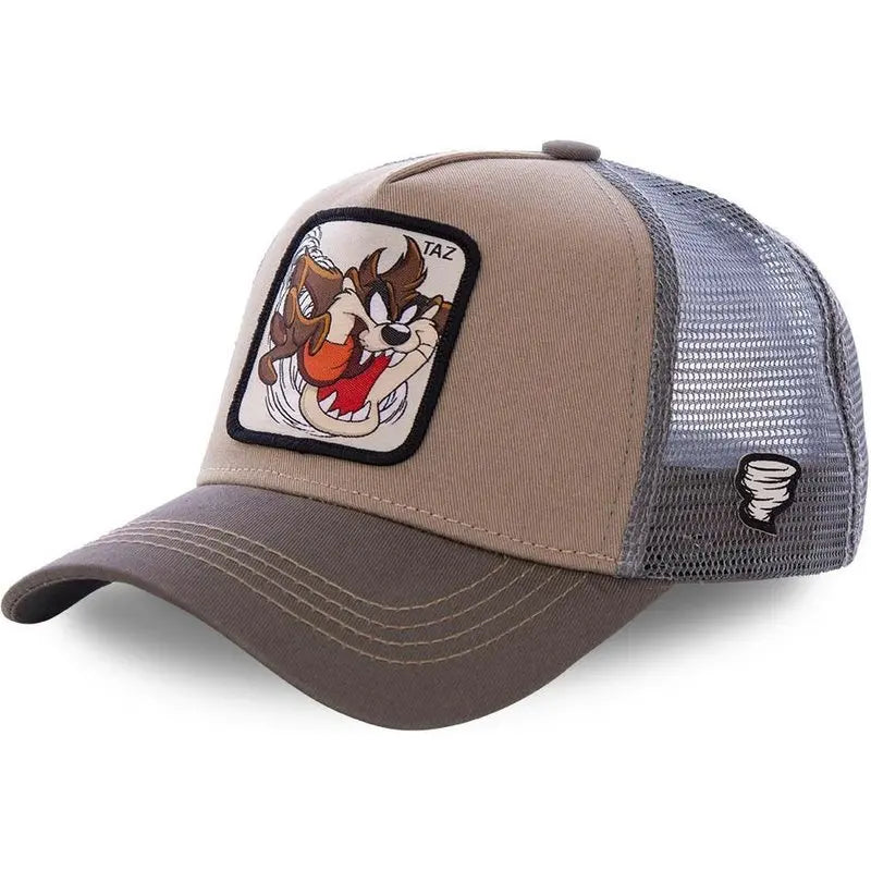 Unisex Anime Cartoon High Quality Cap - brown and grey