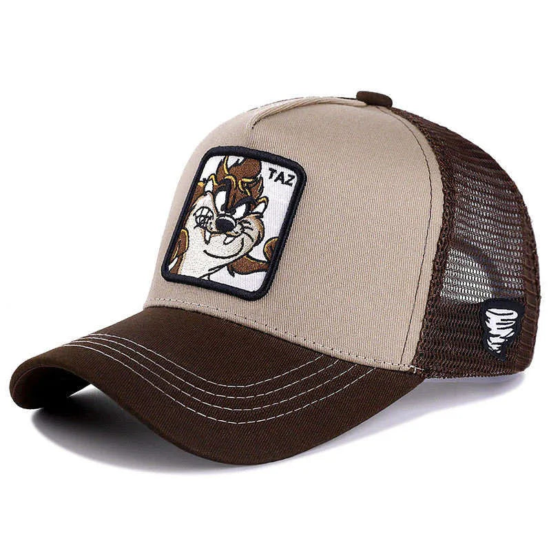 Unisex Anime Cartoon High Quality Cap - beige and brown