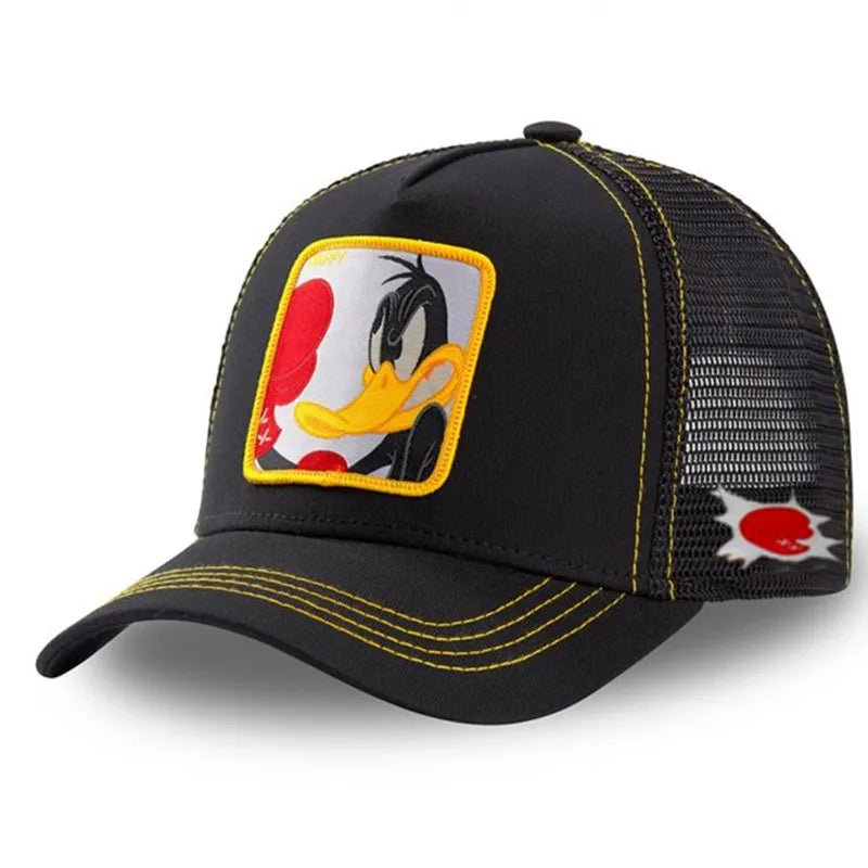 Unisex Anime Cartoon High Quality Cap - black ducky