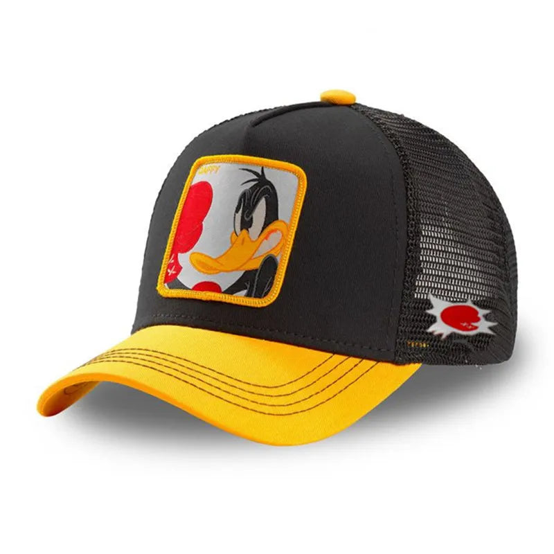 Unisex Anime Cartoon High Quality Cap - black and yellow