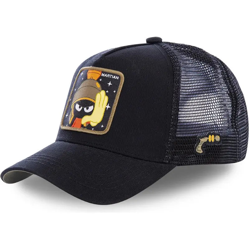 Unisex Anime Cartoon High Quality Cap - Black
