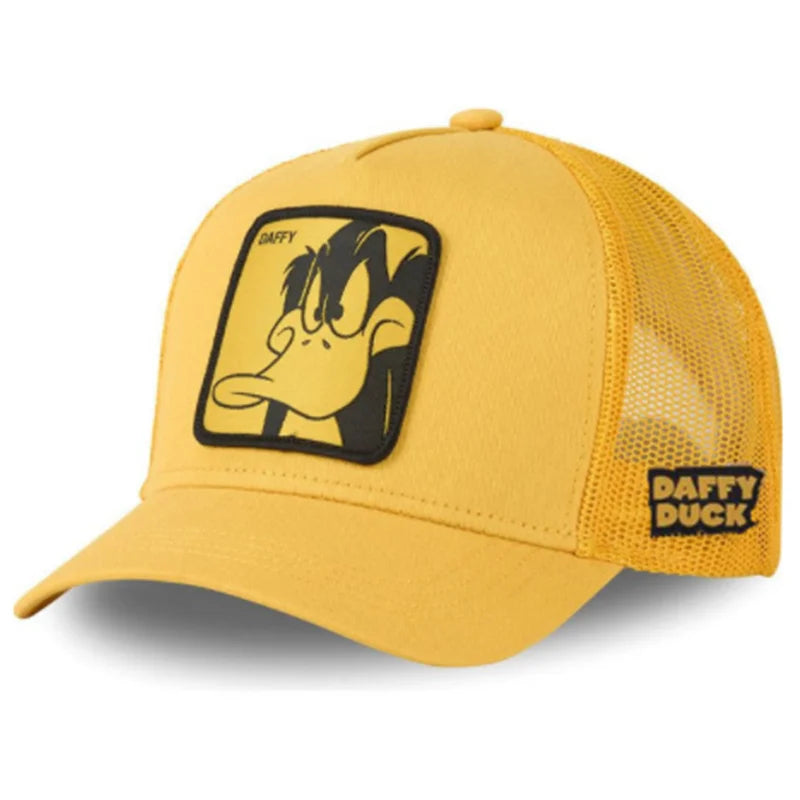 Unisex Anime Cartoon Baseball Cap with High-Quality Patch Trucker Hat - 9 yellow