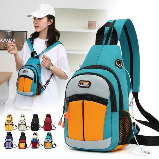 Women’s Mini Waterproof Oxford Cloth Chest Bag – Compact Fashion Crossbody- different colors
