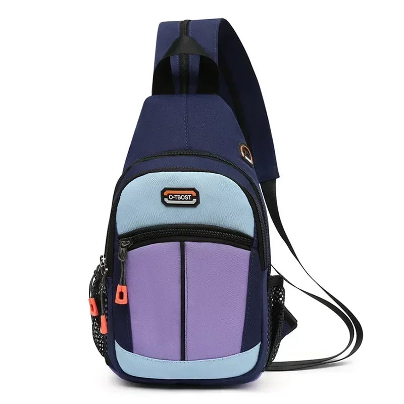 Women Mini Backpack Chest Bag Oxford Cloth Waterproof- 11