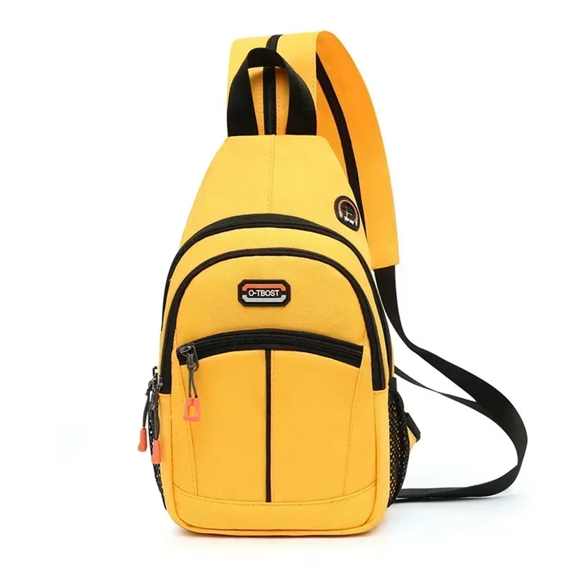 Women Mini Backpack Chest Bag Oxford Cloth Waterproof - yelllow