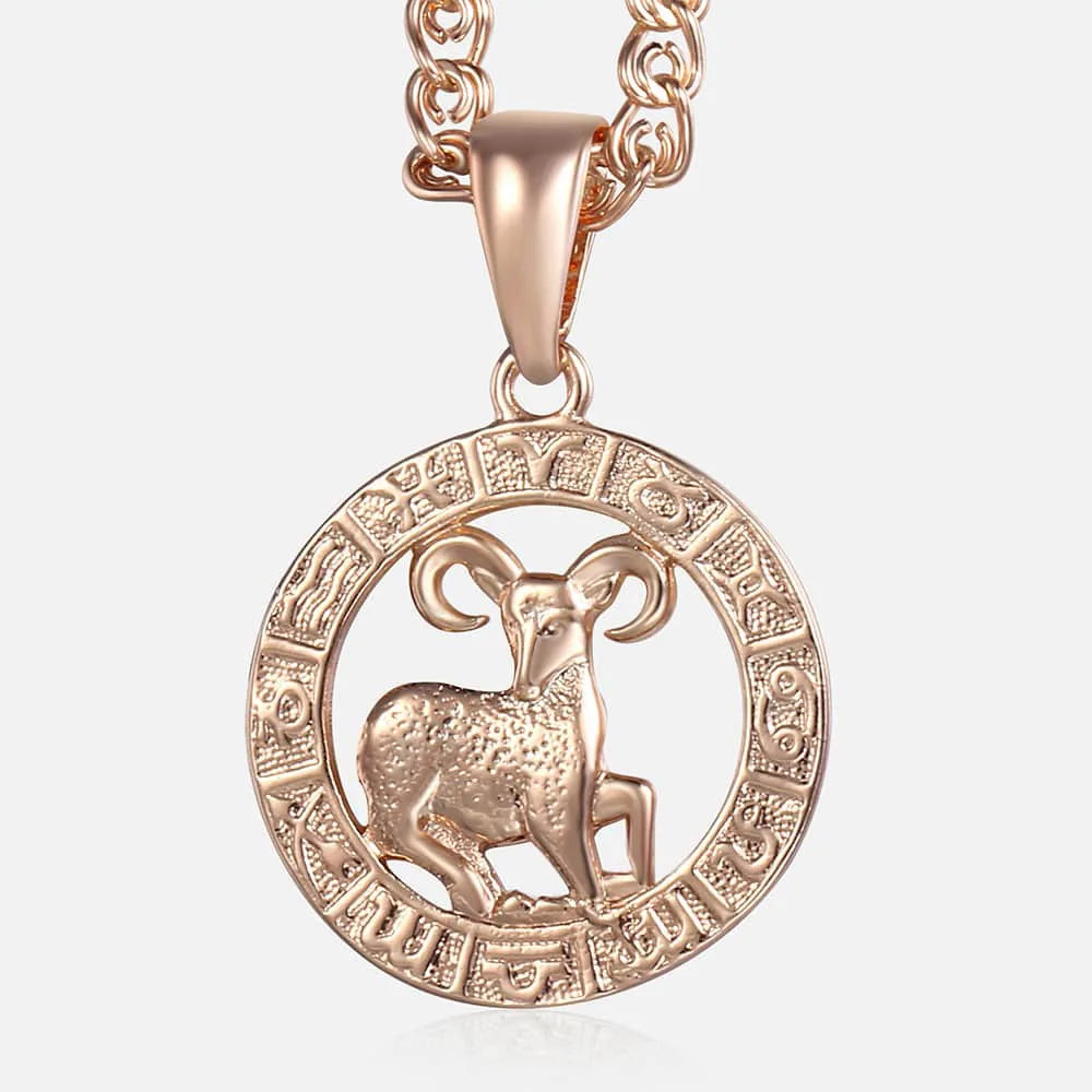 Women's Zodiac Sign Pendant 12 Constellation Charm  - 18
