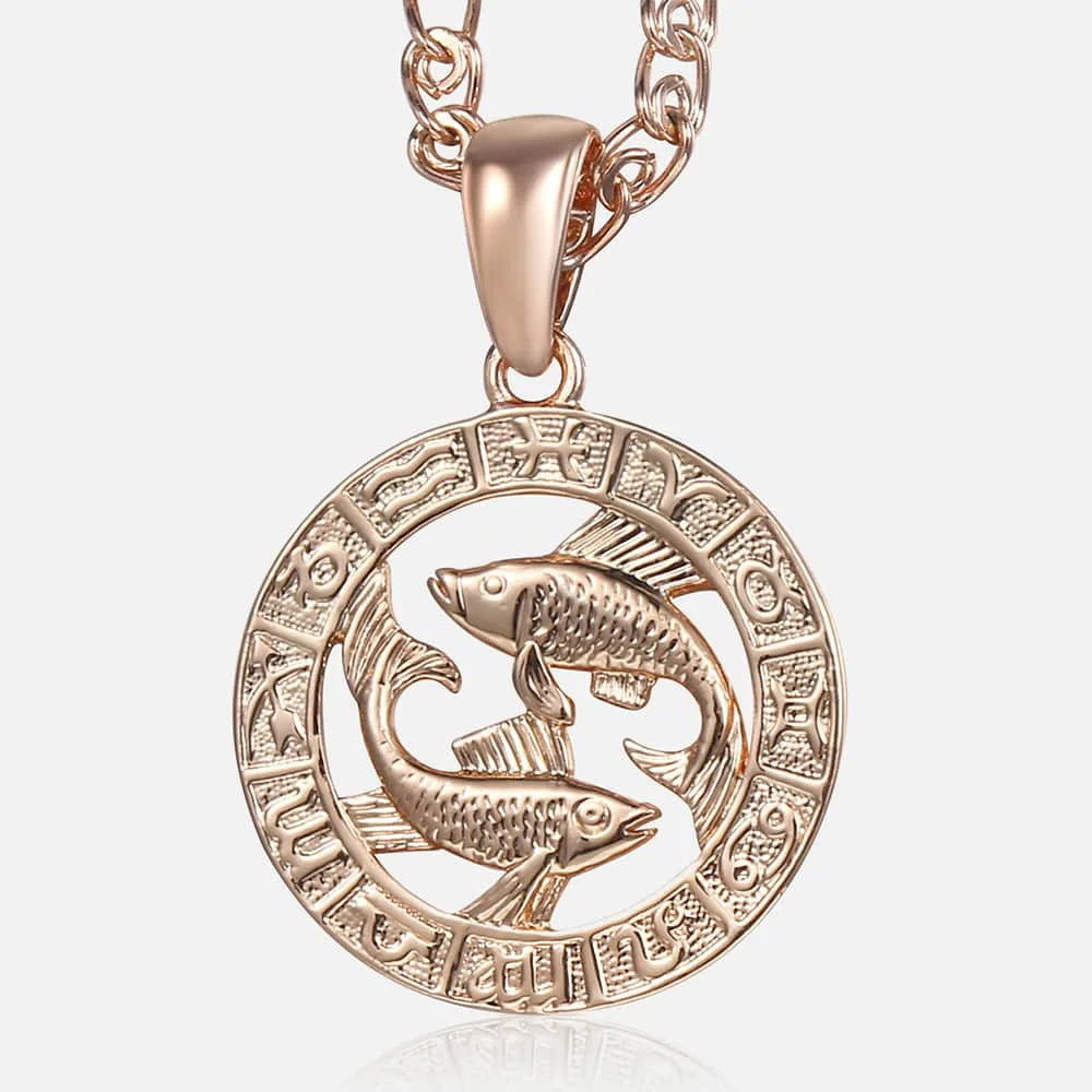Women's Zodiac Sign Pendant 12 Constellation Charm  - 12